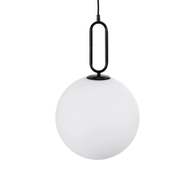 kelvo® BELLISSIMO KLV-101-0374 Κρεμαστό Φωτιστικό Οροφής για Λάμπα με Ντουί E27 AC 220-240V IP20 – Μαύρο Ματ & Λευκό – Μ30 x Π30 x Υ52cm