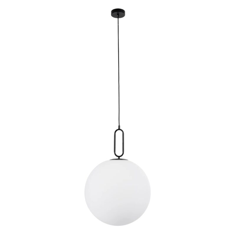 kelvo® BELLISSIMO KLV-101-0375 Κρεμαστό Φωτιστικό Οροφής για Λάμπα με Ντουί E27 AC 220-240V IP20 – Μαύρο Ματ & Λευκό – Μ40 x Π40 x Υ62cm