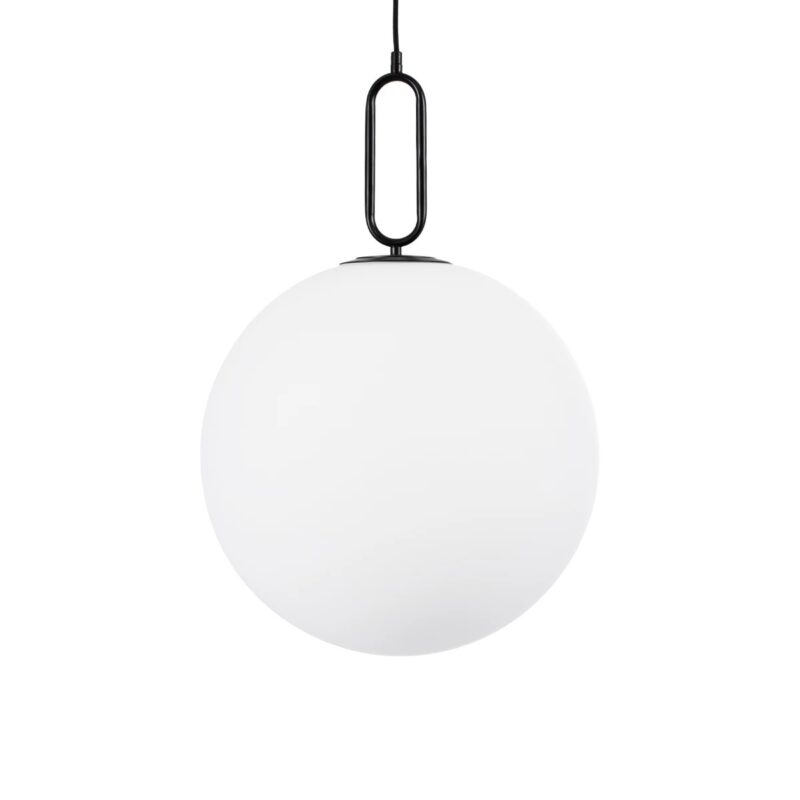 kelvo® BELLISSIMO KLV-101-0375 Κρεμαστό Φωτιστικό Οροφής για Λάμπα με Ντουί E27 AC 220-240V IP20 – Μαύρο Ματ & Λευκό – Μ40 x Π40 x Υ62cm