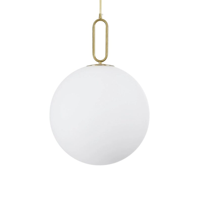 kelvo® BELLISSIMO KLV-101-0378 Κρεμαστό Φωτιστικό Οροφής για Λάμπα με Ντουί E27 AC 220-240V IP20 – Χρυσό Βούρτσας Πλατίνα & Λευκό – Μ40 x Π40 x Υ62cm