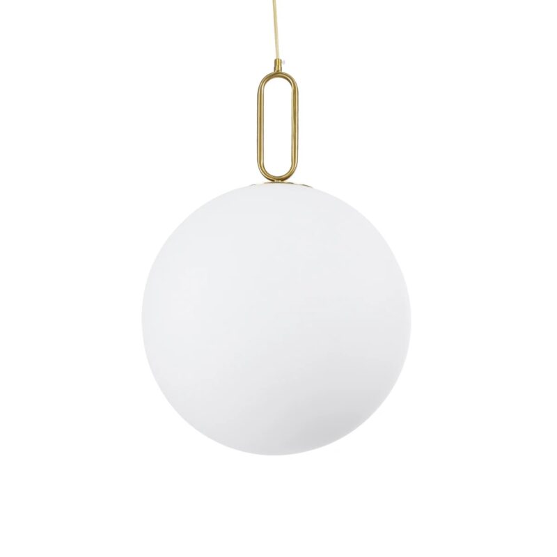 kelvo® BELLISSIMO KLV-101-0378 Κρεμαστό Φωτιστικό Οροφής για Λάμπα με Ντουί E27 AC 220-240V IP20 – Χρυσό Βούρτσας Πλατίνα & Λευκό – Μ40 x Π40 x Υ62cm