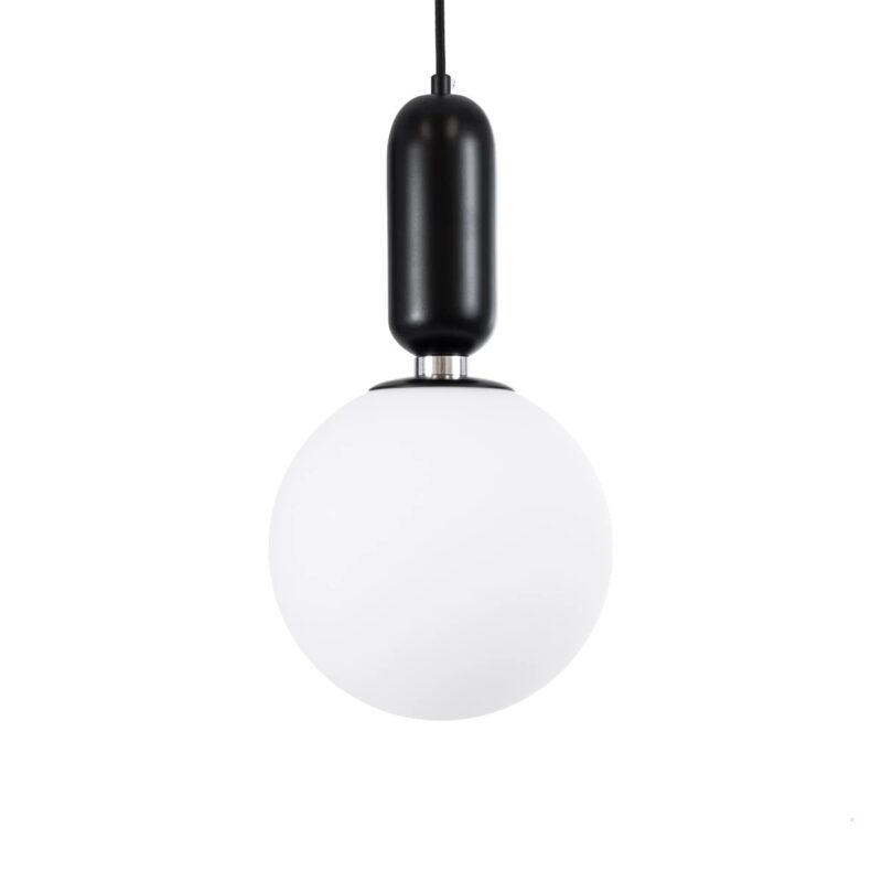 kelvo® ESTETICO KLV-101-0379 Κρεμαστό Φωτιστικό Οροφής για Λάμπα με Ντουί E27 AC 220-240V IP20 – Μαύρο Ματ & Λευκό – Μ20 x Π20 x Υ38cm