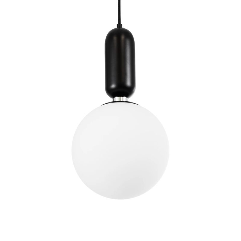 kelvo® ESTETICO KLV-101-0379 Κρεμαστό Φωτιστικό Οροφής για Λάμπα με Ντουί E27 AC 220-240V IP20 – Μαύρο Ματ & Λευκό – Μ20 x Π20 x Υ38cm