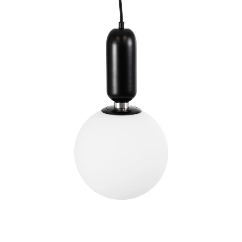 kelvo® ESTETICO KLV-101-0379 Κρεμαστό Φωτιστικό Οροφής για Λάμπα με Ντουί E27 AC 220-240V IP20 – Μαύρο Ματ & Λευκό – Μ20 x Π20 x Υ38cm