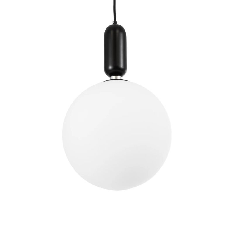 kelvo® ESTETICO KLV-101-0380 Κρεμαστό Φωτιστικό Οροφής για Λάμπα με Ντουί E27 AC 220-240V IP20 – Μαύρο Ματ & Λευκό – Μ30 x Π30 x Υ48cm