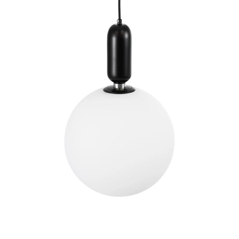 kelvo® ESTETICO KLV-101-0380 Κρεμαστό Φωτιστικό Οροφής για Λάμπα με Ντουί E27 AC 220-240V IP20 – Μαύρο Ματ & Λευκό – Μ30 x Π30 x Υ48cm