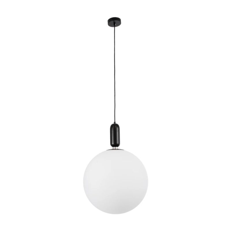 kelvo® ESTETICO KLV-101-0381 Κρεμαστό Φωτιστικό Οροφής για Λάμπα με Ντουί E27 AC 220-240V IP20 – Μαύρο Ματ & Λευκό – Μ40 x Π40 x Υ58cm