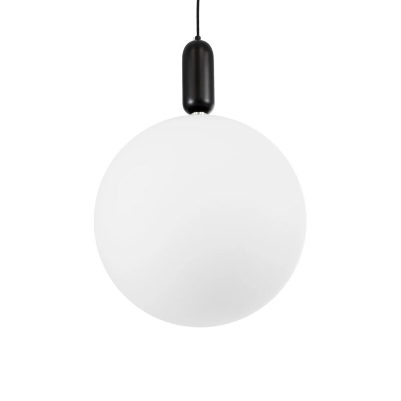 kelvo® ESTETICO KLV-101-0381 Κρεμαστό Φωτιστικό Οροφής για Λάμπα με Ντουί E27 AC 220-240V IP20 – Μαύρο Ματ & Λευκό – Μ40 x Π40 x Υ58cm