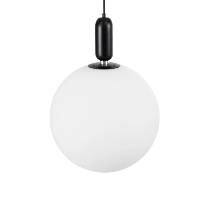 kelvo® ESTETICO KLV-101-0381 Κρεμαστό Φωτιστικό Οροφής για Λάμπα με Ντουί E27 AC 220-240V IP20 – Μαύρο Ματ & Λευκό – Μ40 x Π40 x Υ58cm
