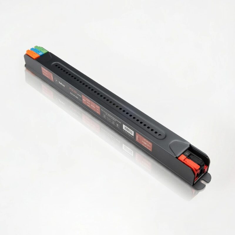 kelvo® PULSE KLV-107-0002 Ultra Slim Τροφοδοτικό/Μετασχηματιστής Class I PELV 75W 3A AC 220-240V σε DC 24V IP20 – Γκρι Ανθρακί Ματ – Μ23 x Π1.9 x Υ2cm – 5 Χρόνια Εγγύηση