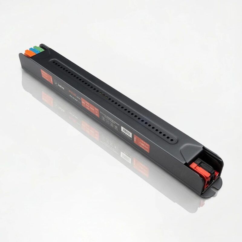 kelvo® PULSE KLV-107-0004 Ultra Slim Τροφοδοτικό/Μετασχηματιστής Class I PELV 120W 5A AC 220-240V σε DC 24V IP20 – Γκρι Ανθρακί Ματ – Μ25 x Π2.6 x Υ2.4cm – 5 Χρόνια Εγγύηση