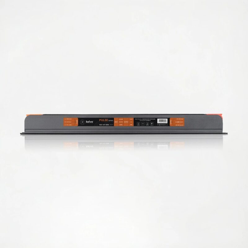 kelvo® PULSE KLV-107-0004 Ultra Slim Τροφοδοτικό/Μετασχηματιστής Class I PELV 120W 5A AC 220-240V σε DC 24V IP20 – Γκρι Ανθρακί Ματ – Μ25 x Π2.6 x Υ2.4cm – 5 Χρόνια Εγγύηση