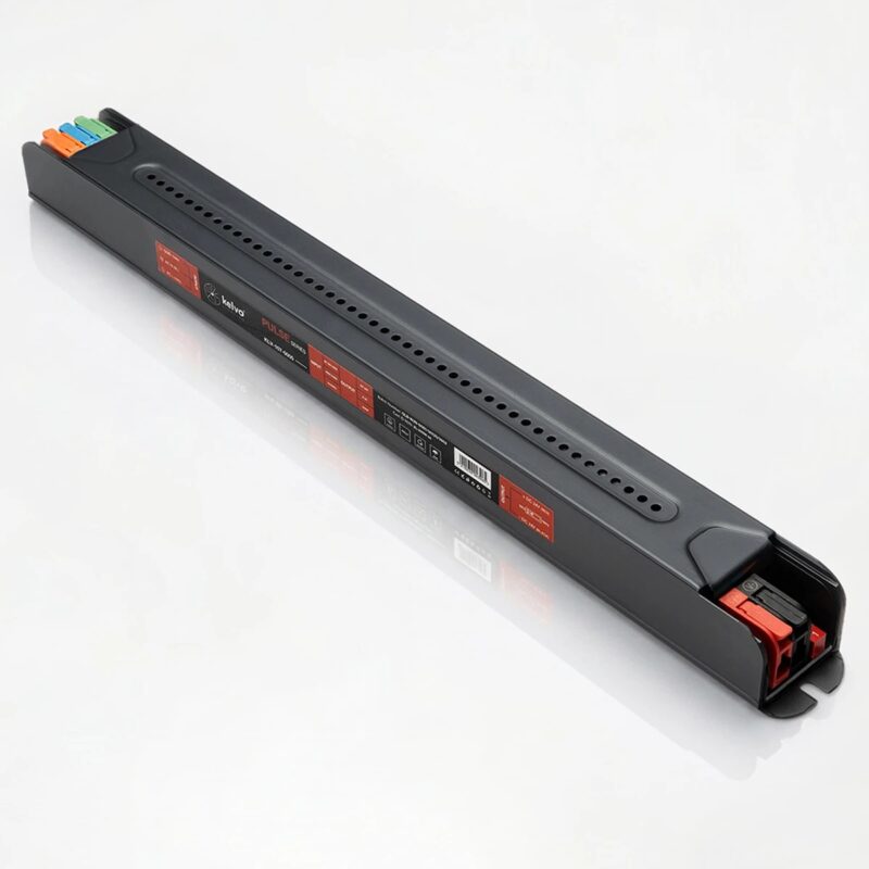 kelvo® PULSE KLV-107-0005 Ultra Slim Τροφοδοτικό/Μετασχηματιστής Class I PELV 200W 8.3A AC 220-240V σε DC 24V IP20 – Γκρι Ανθρακί Ματ – Μ28 x Π2.6 x Υ2.4cm – 5 Χρόνια Εγγύηση