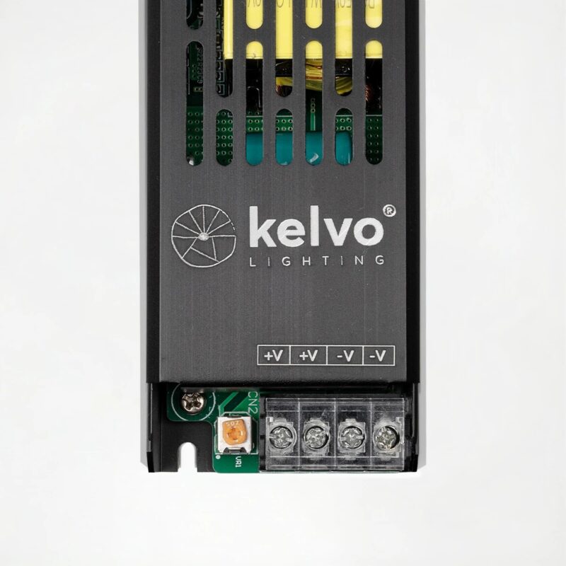 kelvo® ILUMA KLV-107-0008 Slim Τροφοδοτικό/Μετασχηματιστής Class I PELV 150W 12.5A AC 220-240V σε DC 12V IP20 – Γκρι Ανθρακί Ματ – Μ18.1 x Π4.8 x Υ2.8cm – 5 Χρόνια Εγγύηση