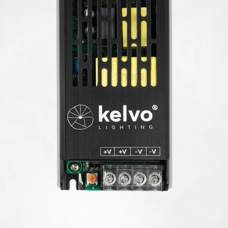 kelvo® ILUMA KLV-107-0009 Slim Τροφοδοτικό/Μετασχηματιστής Class I PELV 200W 16.5A AC 220-240V σε DC 12V IP20 – Γκρι Ανθρακί Ματ – Μ18.5 x Π5.9 x Υ2.8cm – 5 Χρόνια Εγγύηση