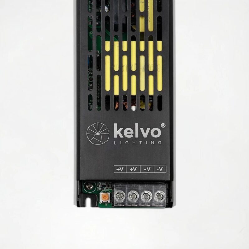 kelvo® ILUMA KLV-107-0011 Slim Τροφοδοτικό/Μετασχηματιστής Class I PELV 400W 33A AC 220-240V σε DC 12V IP20 – Γκρι Ανθρακί Ματ – Μ22.3 x Π5.9 x Υ2.8cm – 5 Χρόνια Εγγύηση
