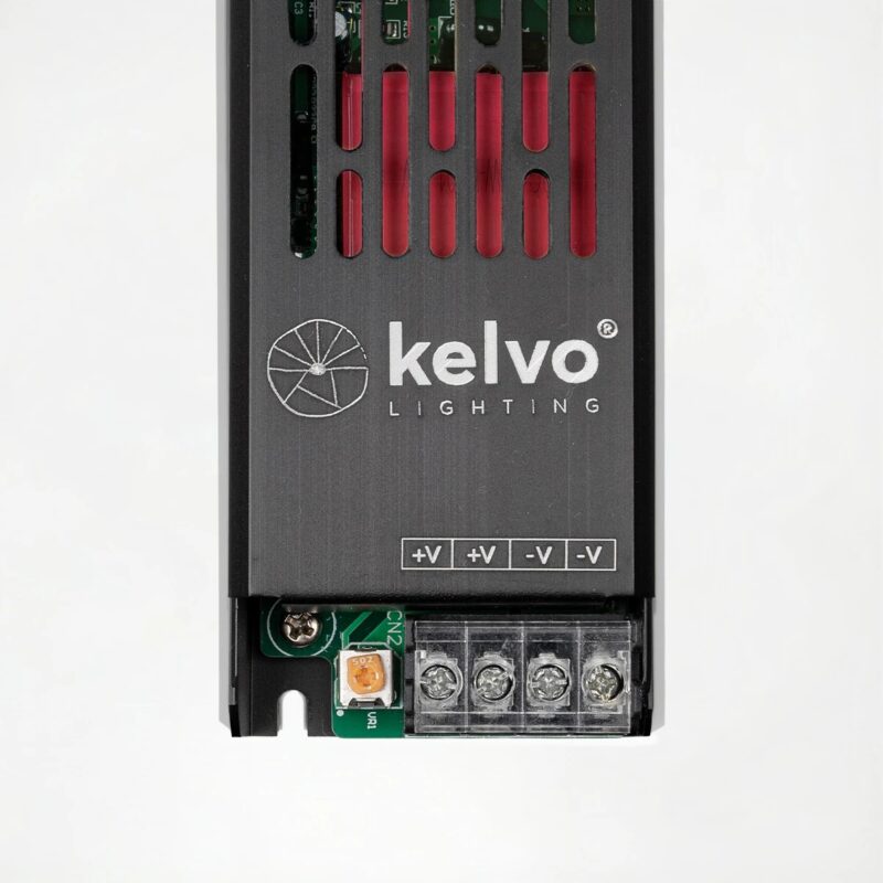 kelvo® ILUMA KLV-107-0013 Slim Τροφοδοτικό/Μετασχηματιστής Class I PELV 100W 4.1A AC 220-240V σε DC 24V IP20 – Γκρι Ανθρακί Ματ – Μ16 x Π4.8 x Υ2.8cm – 5 Χρόνια Εγγύηση