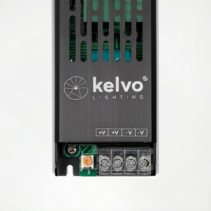 kelvo® ILUMA KLV-107-0014 Slim Τροφοδοτικό/Μετασχηματιστής Class I PELV 150W 6.25A AC 220-240V σε DC 24V IP20 – Γκρι Ανθρακί Ματ – Μ18.1 x Π4.8 x Υ2.8cm – 5 Χρόνια Εγγύηση