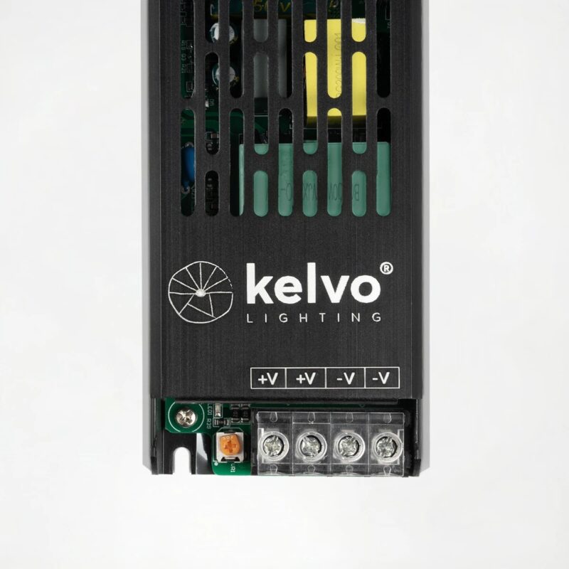 kelvo® ILUMA KLV-107-0015 Slim Τροφοδοτικό/Μετασχηματιστής Class I PELV 200W 8.3A AC 220-240V σε DC 24V IP20 – Γκρι Ανθρακί Ματ – Μ18.5 x Π5.9 x Υ2.8cm – 5 Χρόνια Εγγύηση