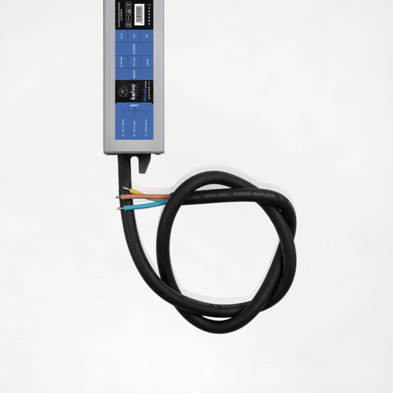 kelvo® SELAS KLV-107-0018 Τροφοδοτικό/Μετασχηματιστής Class II SELV 15W 1.25A AC 220-240V σε DC 12V Αδιάβροχο IP67 – Γκρι Ανθρακί Ματ – Μ11 x Π3 x Υ2cm – 5 Χρόνια Εγγύηση