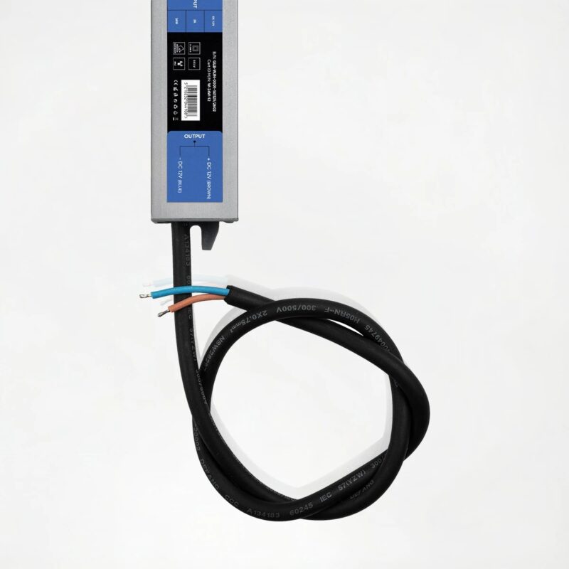 kelvo® SELAS KLV-107-0019 Τροφοδοτικό/Μετασχηματιστής Class II SELV 24W 2A AC 220-240V σε DC 12V Αδιάβροχο IP67 – Γκρι Ανθρακί Ματ – Μ18.2 x Π3 x Υ2cm – 5 Χρόνια Εγγύηση