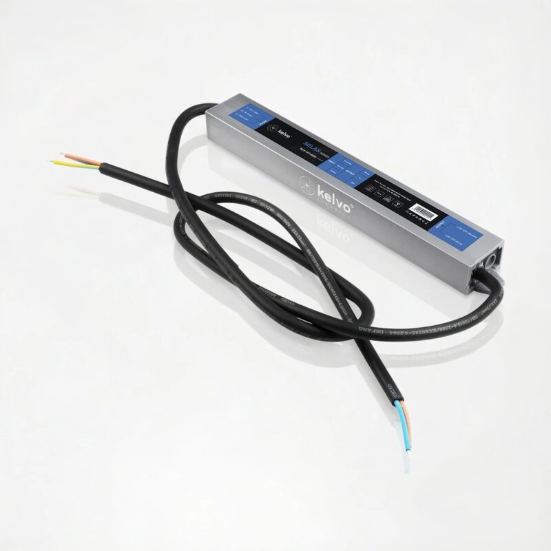 kelvo® SELAS KLV-107-0020 Τροφοδοτικό/Μετασχηματιστής Class II SELV 36W 3A AC 220-240V σε DC 12V Αδιάβροχο IP67 – Γκρι Ανθρακί Ματ – Μ22 x Π3 x Υ2cm – 5 Χρόνια Εγγύηση