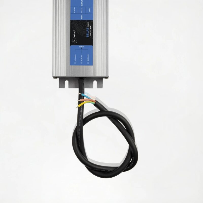 kelvo® SELAS KLV-107-0024 Τροφοδοτικό/Μετασχηματιστής Class I PELV 150W 12.5A AC 220-240V σε DC 12V Αδιάβροχο IP67 – Γκρι Ανθρακί Ματ – Μ18.9 x Π6.5 x Υ2.2cm – 5 Χρόνια Εγγύηση