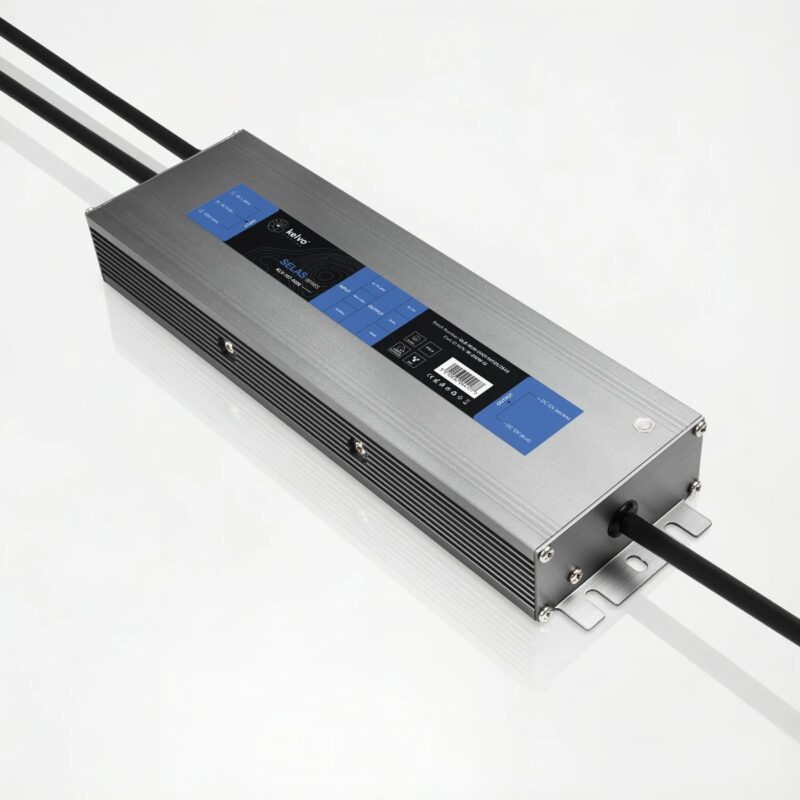 kelvo® SELAS KLV-107-0026 Τροφοδοτικό/Μετασχηματιστής Class I PELV 250W 20.8A AC 220-240V σε DC 12V Αδιάβροχο IP67 – Γκρι Ανθρακί Ματ – Μ25 x Π7.2 x Υ3.2cm – 5 Χρόνια Εγγύηση