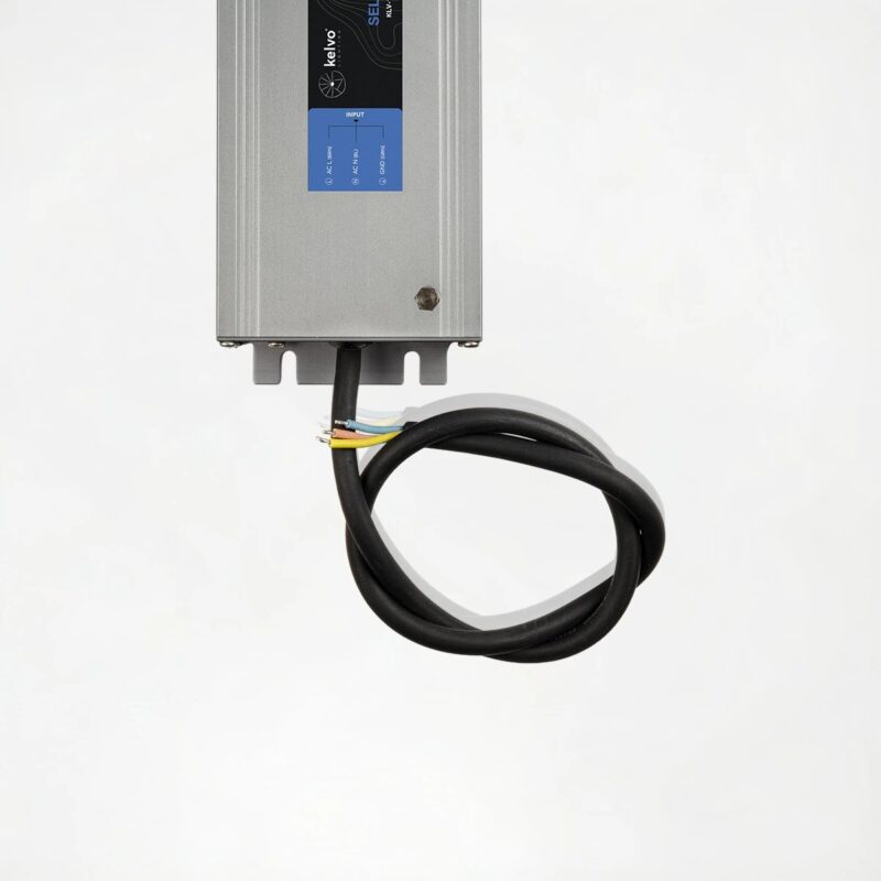 kelvo® SELAS KLV-107-0027 Τροφοδοτικό/Μετασχηματιστής Class I PELV 360W 30A AC 220-240V σε DC 12V Αδιάβροχο IP67 – Γκρι Ανθρακί Ματ – Μ26 x Π7.2 x Υ3.2cm – 5 Χρόνια Εγγύηση