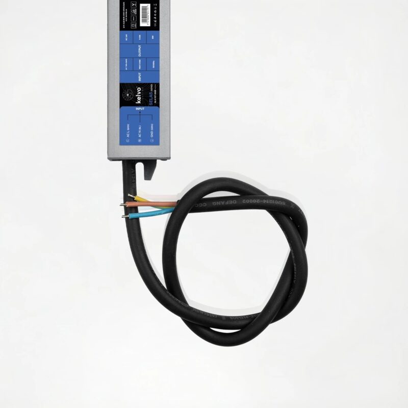kelvo® SELAS KLV-107-0028 Τροφοδοτικό/Μετασχηματιστής Class II SELV 15W 0.63A AC 220-240V σε DC 24V Αδιάβροχο IP67 – Γκρι Ανθρακί Ματ – Μ11 x Π3 x Υ2cm – 5 Χρόνια Εγγύηση