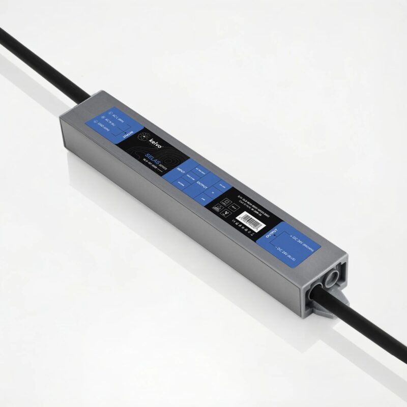 kelvo® SELAS KLV-107-0029 Τροφοδοτικό/Μετασχηματιστής Class II SELV 24W 1A AC 220-240V σε DC 24V Αδιάβροχο IP67 – Γκρι Ανθρακί Ματ – Μ18.2 x Π3 x Υ2.2cm – 5 Χρόνια Εγγύηση