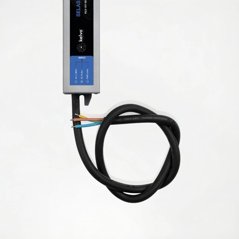 kelvo® SELAS KLV-107-0031 Τροφοδοτικό/Μετασχηματιστής Class II SELV 45W 1.87A AC 220-240V σε DC 24V Αδιάβροχο IP67 – Γκρι Ανθρακί Ματ – Μ22 x Π3 x Υ2cm – 5 Χρόνια Εγγύηση