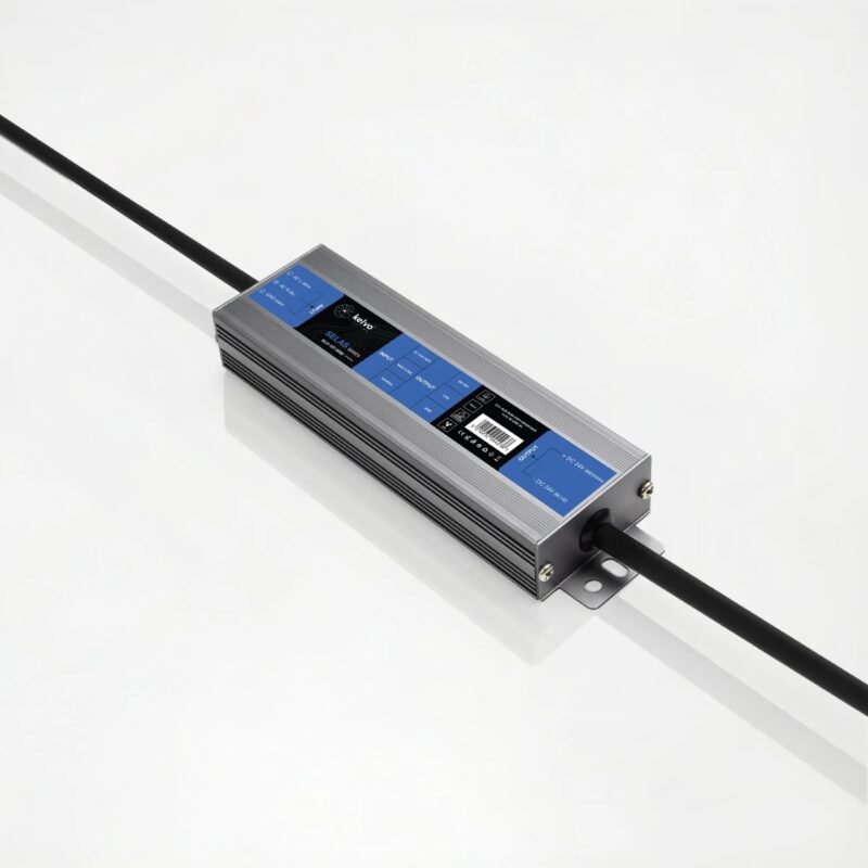 kelvo® SELAS KLV-107-0032 Τροφοδοτικό/Μετασχηματιστής Class I PELV 60W 2.5A AC 220-240V σε DC 24V Αδιάβροχο IP67 – Γκρι Ανθρακί Ματ – Μ15.8 x Π4.3 x Υ2.3cm – 5 Χρόνια Εγγύηση