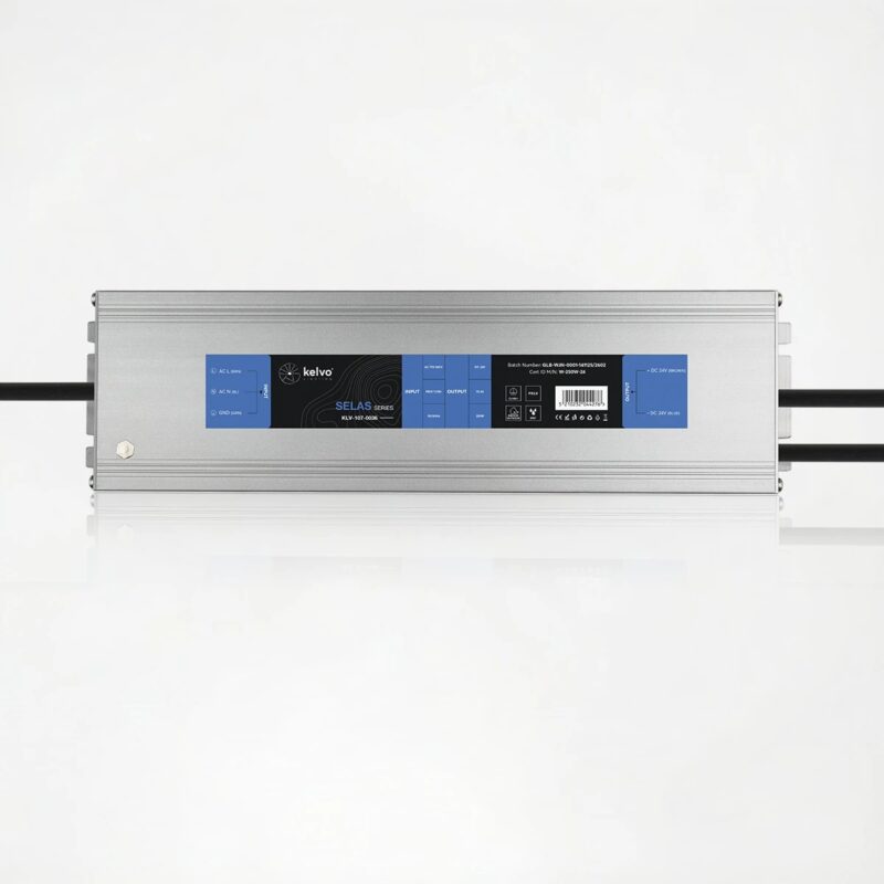 kelvo® SELAS KLV-107-0036 Τροφοδοτικό/Μετασχηματιστής Class I PELV 250W 10.4A AC 220-240V σε DC 24V Αδιάβροχο IP67 – Γκρι Ανθρακί Ματ – Μ25 x Π7.2 x Υ3.2cm – 5 Χρόνια Εγγύηση