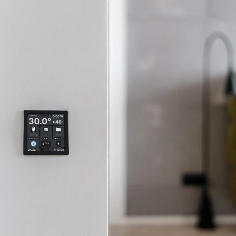 Shelly Wall Display Black+BLU H&T Black | Πλήρες Smart-Home Touch Panel για τοίχο – EAN 3800235264904