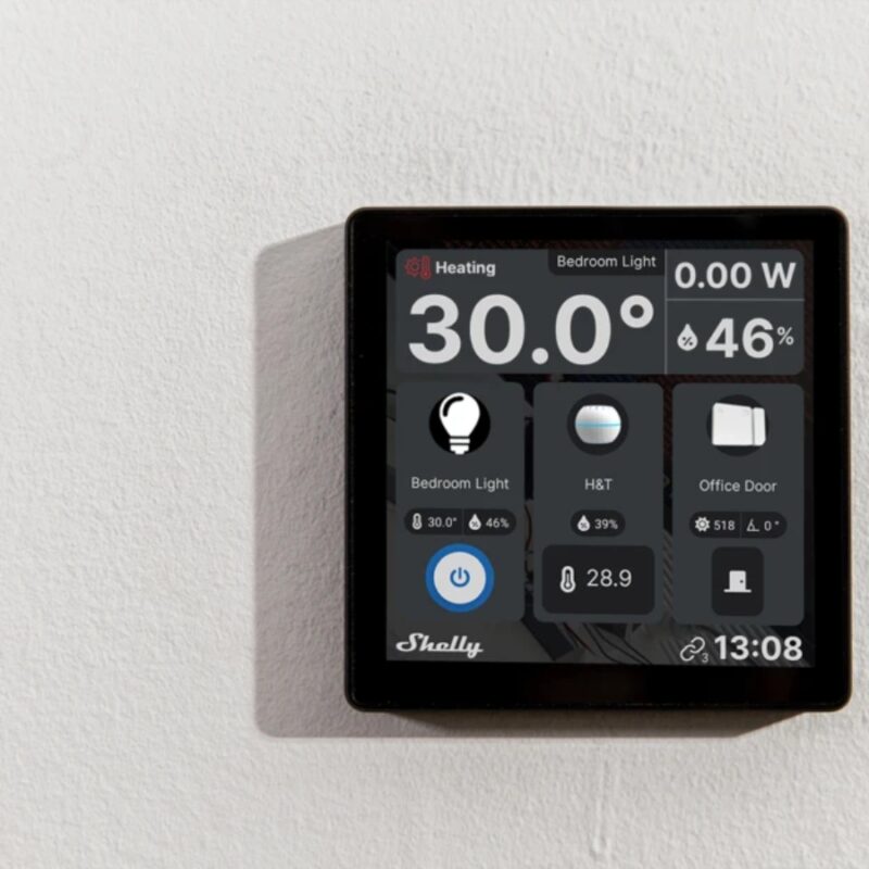 Shelly Wall Display Black+BLU H&T Black | Πλήρες Smart-Home Touch Panel για τοίχο – EAN 3800235264904