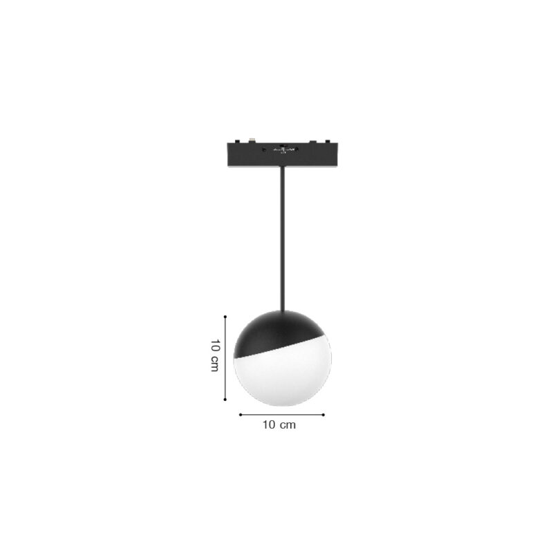 Inlight Κρεμαστό Φωτιστικό LED 6W 3CCT για Ultra-Thin μαγνητική ράγα σε λευκή απόχρωση D:10X10cm (TMU0200-White)